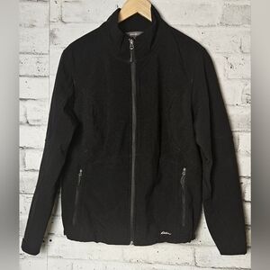Eddie Bauer Women’s Black Soft Shell Jacket XL | Midweight Outdoor Layer